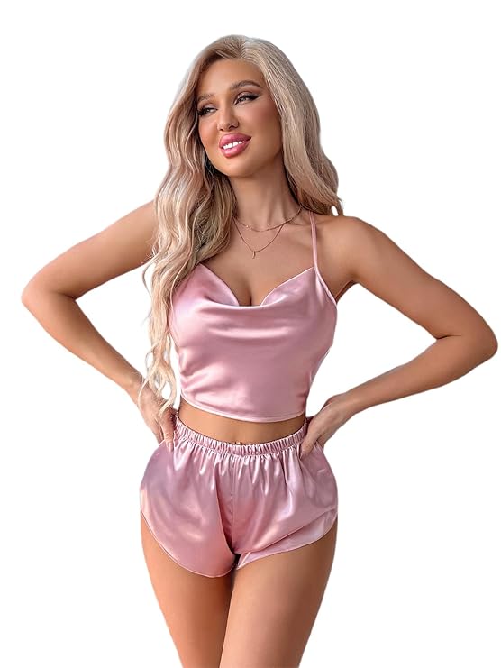 Top and Shorts Nightsuit | Night Dress Above Knee Lingerie Night Dress