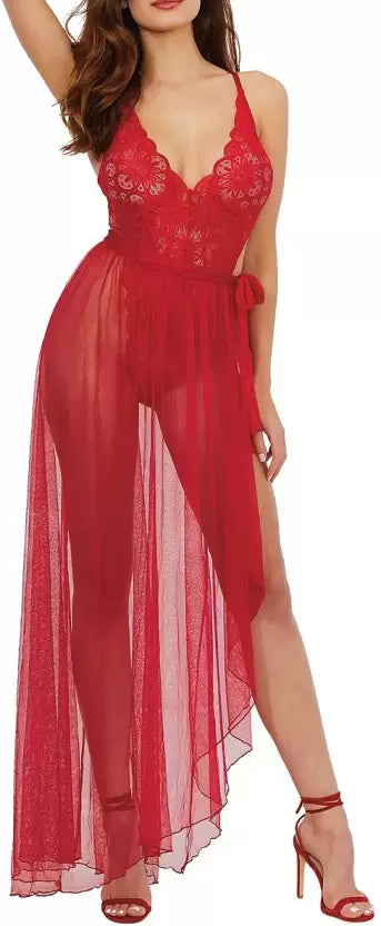 Kylo Women One Piece Lingerie with Mesh Skirt