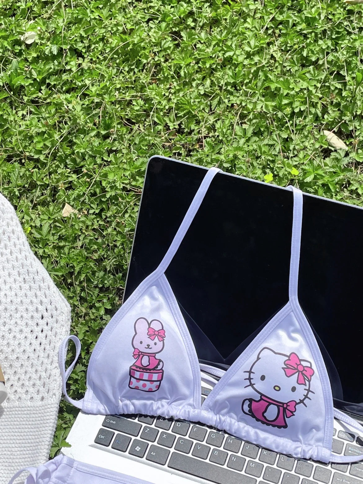 Cute Hello Kitty Cartoon Bikini Swimsuit Set for Women