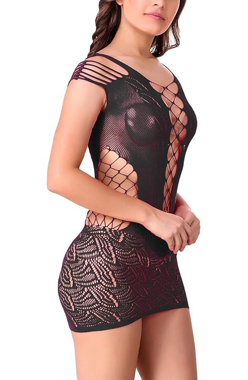 Nadie Lace Above Knee Body Stocking Lingerie